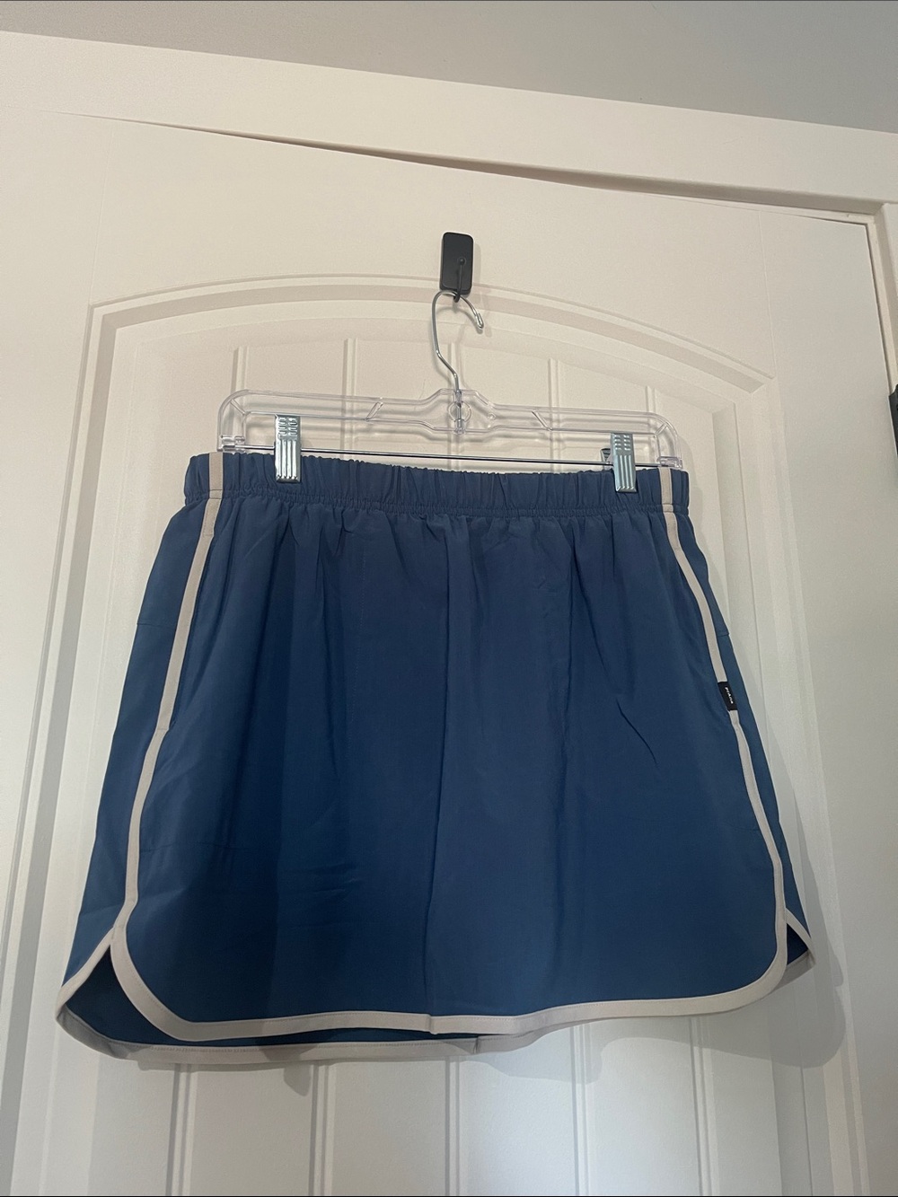 Prana Navy Athletic Shorts with Cream Trim